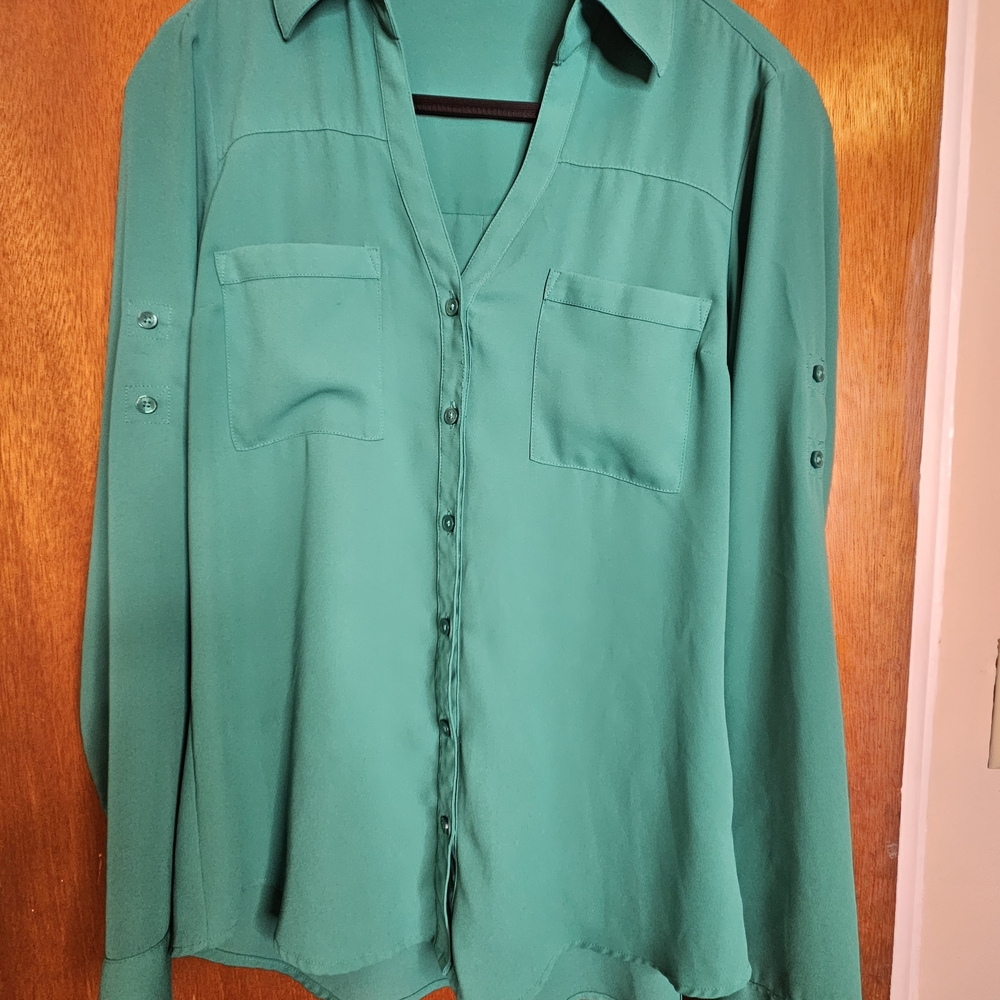 Elegant Green Women's Blouse